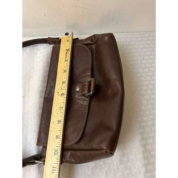 Jack Georges magnetic snap Leather shoulder bag brown India 10"x6" - Picture 9 of 10